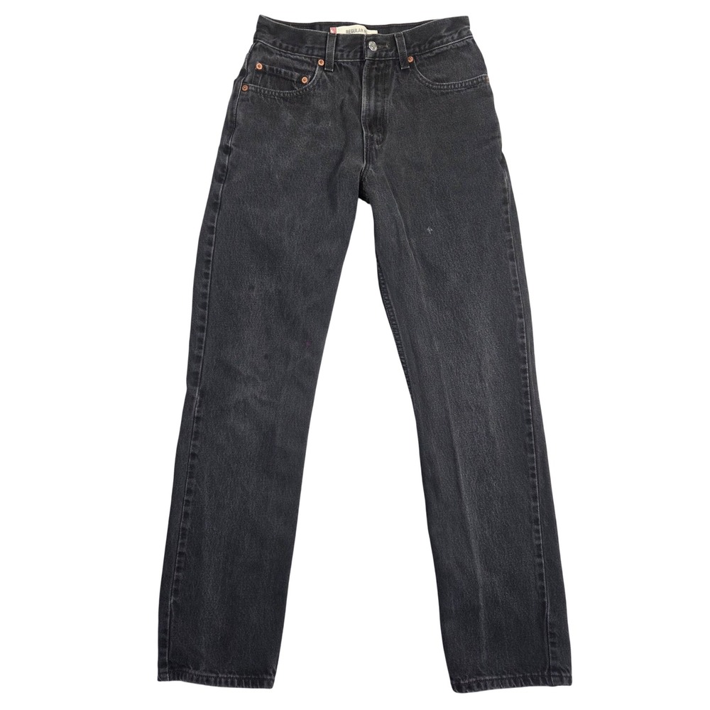 Vintage Levi's 505 Regular Fit Black Jeans Mens 29x32 Retro Distressed Casual